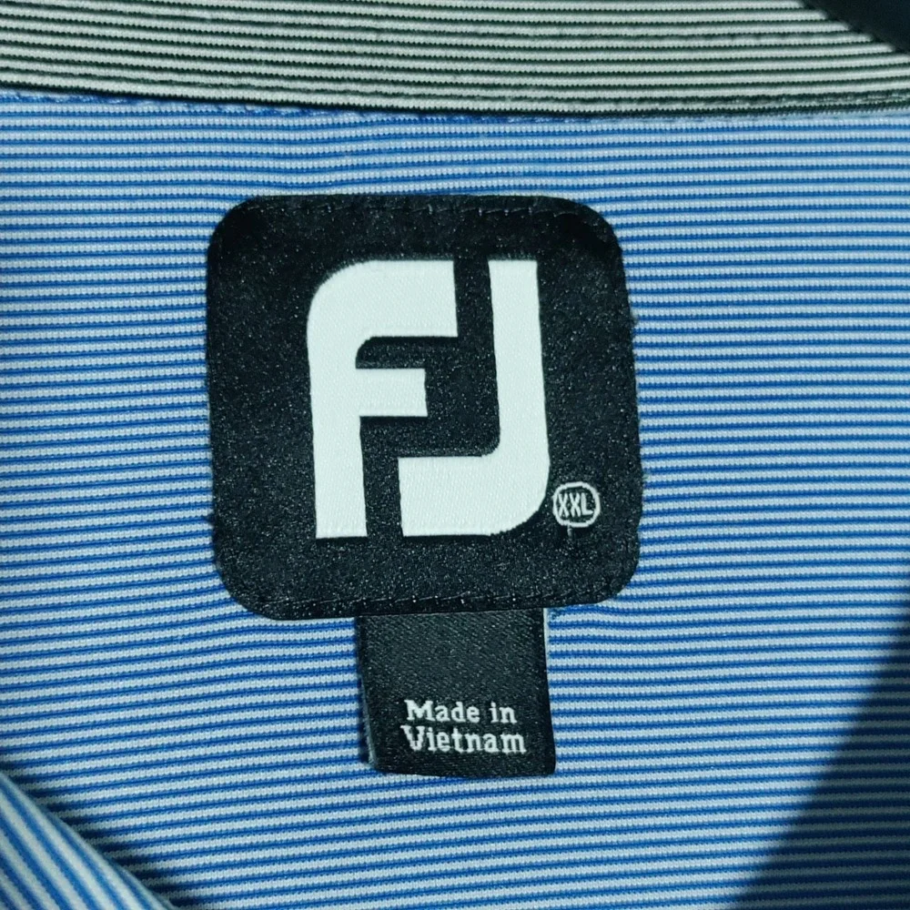 Footjoy Golf Polo The Players Men's XXL Striped Colorblock Performance Stretch - Picture 9 of 16